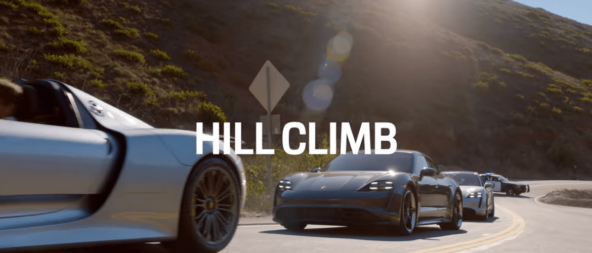 Bill og Ted, og teirra framúrskarandi ferð, í einum Porsche Taycan.